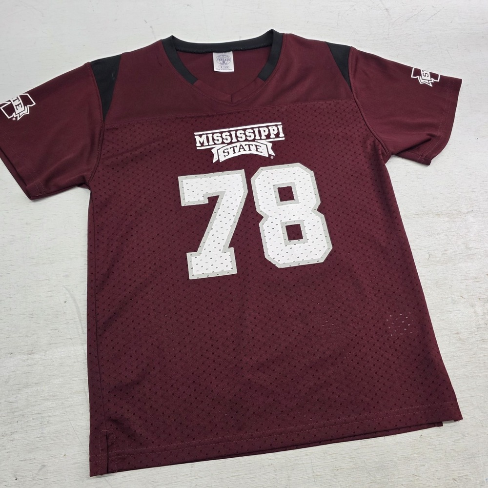Mississippi State Bulldogs #78 Jersey Youth Boys M 8/10 Maroon Rivalry Threads - Picture 2 of 9